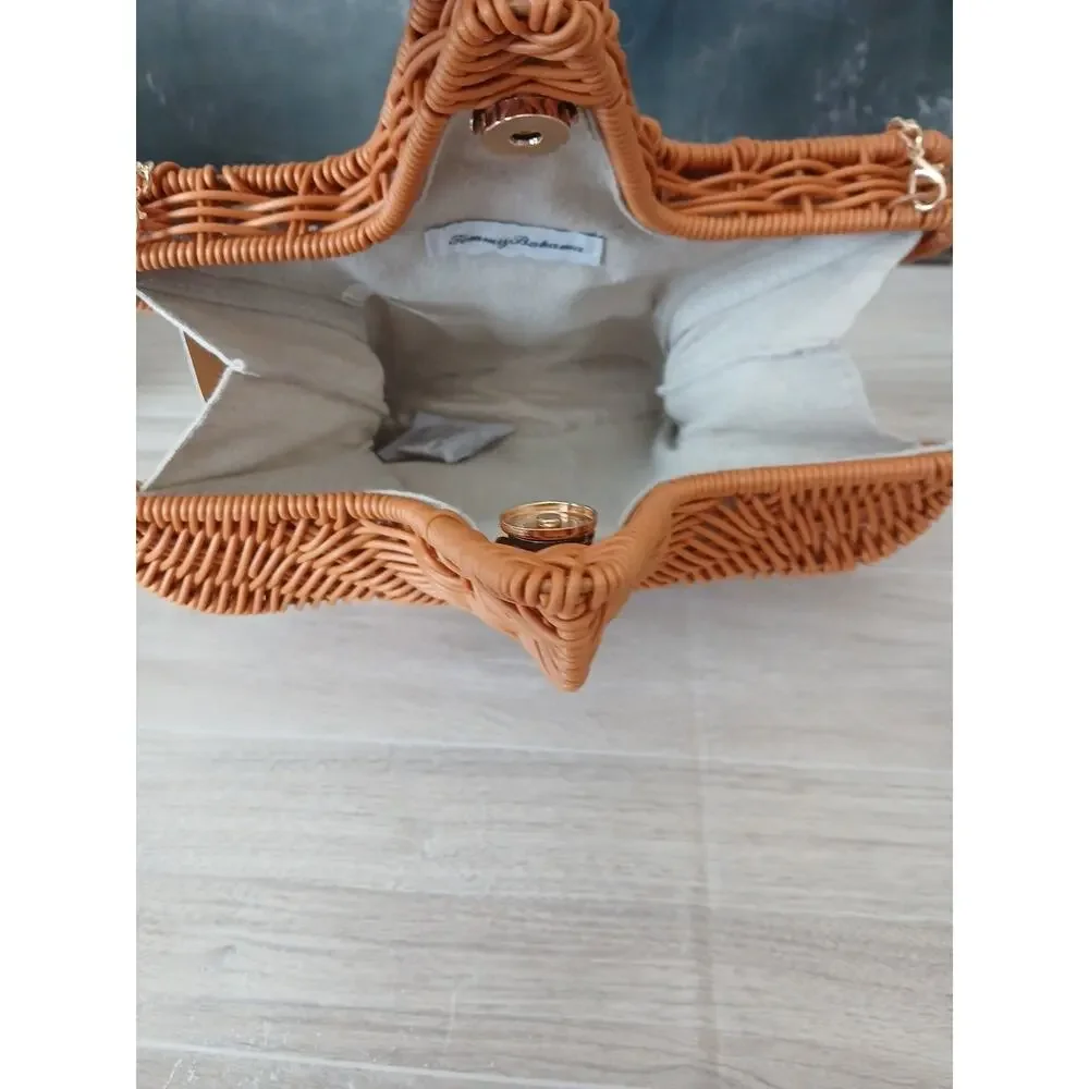 Tommy Bahama Wicker Starfish Crossbody Bag Purse Woven Raffia New With Tags
